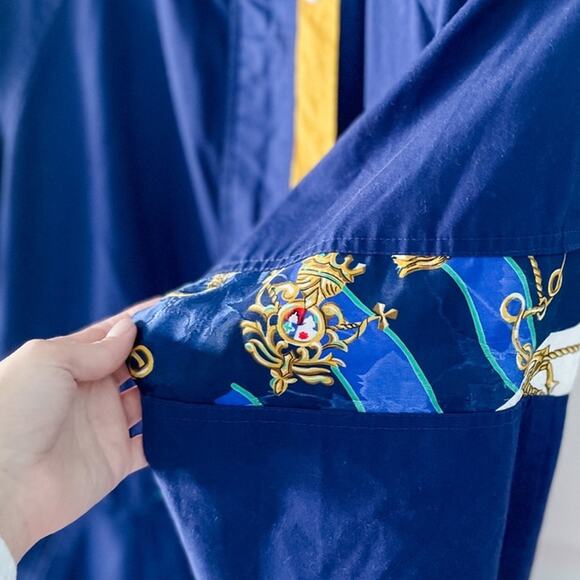 Vintage 90s preppy luxe lightweight all weather sailing jacket large size L - Picture 8 of 10